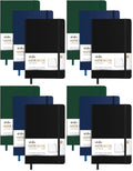 ViVin 12 Pack A5 Hardcover Lined Notebook,192 pg College Ruled 5.5x8.3 - color: Black+Navy Blue+Dark Dreen, size: 12 Pack