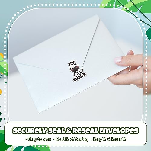 Qeeenar 500 Pcs Jungle Animal Stickers Roll, Reward Decals for Kids - style: Jungle Animal