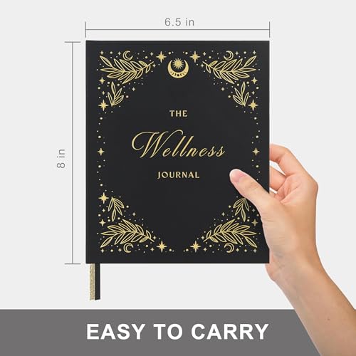 &And Per Se Wellness Journal, Self Care & Daily Journal for Women, Mental Health Planner with Habit Tracker, Diet & Goals, Undated, Gift-Ready (Stardust Black) - color: K-Stardust Black, size: 6.5 x 8 Inch