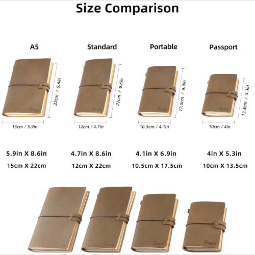 Passport Travelers Notebook Dark Brown – 4" x 5.3" - color: Dark Brown, size: 4 x 5.3 in