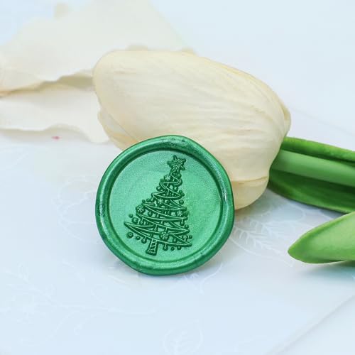 SWANGSA Christmas Tree Wax Seal Stamp Kit with Sealing Wax Beads | For Wedding Invitations, Gift Wrap, Envelope Seals, Christmas Card - style: Christmas Tree