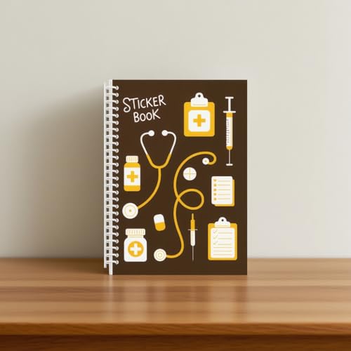 B5 Reusable Sticker Collecting Book Blank Sticker Album (Style F Brown) - color: Style F Brown