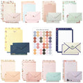 91 Pcs Stationery Paper Envelopes Set | Includes 60 Writing Stationery Paper & 30 Envelopes & 48 Stickers, Floral Letter Writing Stationery Paper (10 Style) - color: Sweet