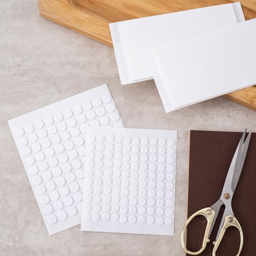 Joez Wonderful 4 Sheets Foam Adhesive Squares, 4 Sizes, White - style: 4 Sheets (6mm+12mm, 8mm+10mm)