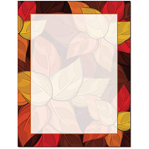 Artistic Leaves Letterhead Laser & Inkjet Printer Paper (100 Pack) - size: 100 Pack, style: Artistic Leaves