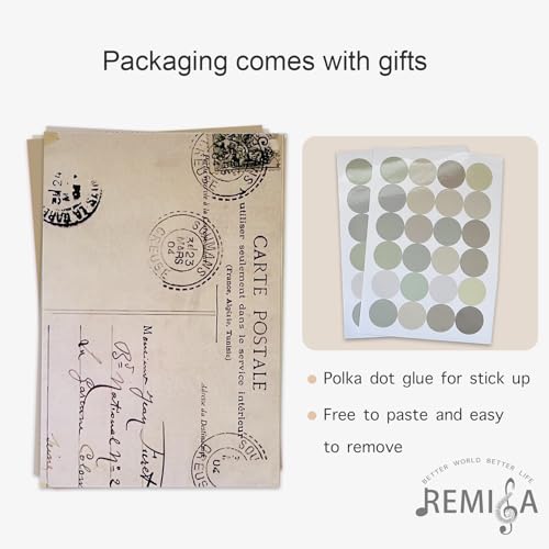 REMIFA Vintage Postcard Set - 30 pcs 4x6 Inch Art Postcards for Mailing, Retro Botanical & Nature-Themed Postcards for DIY Wall Decor - color: Lion
