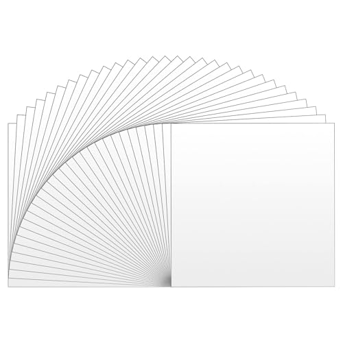 Matte White Permanent Vinyl, 30 Pack 12” x 12” for Cricut & Silhouette Cameo Cutters, Crafts, Signs, Scrapbooking, Waterproof, Indoor-Outdoor Use - color: 30 Pack Matte White