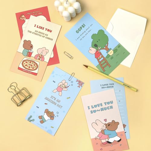 Monolike Happy and Lucky Littles Series.1 Mini Letter Paper and Envelopes Set - 8Type, 32 Letter Paper + 16 Envelopes - color: Happy and Lucky Littles Series.1