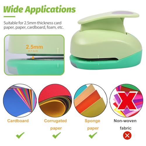 UCEC 1/2 Inch Circle Punch, 12mm Crafts Paper Punch for Crafts Scrapbooking - color: Circle, size: 1/2 Inch