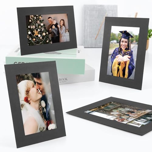 Golden State Art, Paper Picture Frames, 4X6, Black, 25 Pack - color: Black, size: 25 Pack