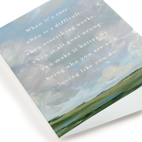 Minted | Thinking of You Greeting Card, 5x7 w/Envelope | Lucky To Have You - color: Lucky To Have You