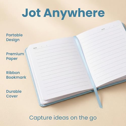 2 Pack Square Pocket Notebook, 3.93" x 3.93" Mini Notepad with PU Leather Cover, Inspirational Small Journal, Portable Pocket Notepad for Daily Planning, Travel & Office Use (Blue)
