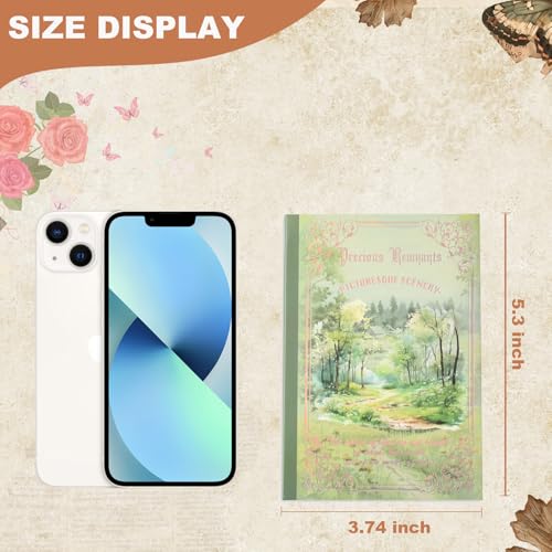 Plant Landscape Scrapbook Stickers 36 Sheets 200 Pre-Cut Washi Stickers for Journaling PET Transparent Sticker 18 Sheets Scrapbook Paper Decorative or DIY Crafts Arts and Crafting Projects - color: Green