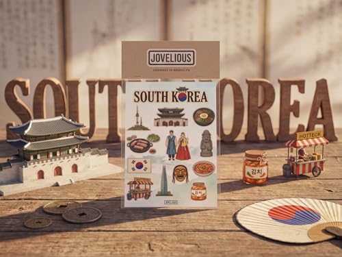 South Korea Sticker Sheet, South Korea Travel Stickers for Laptop - style: South Korea