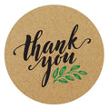 easykart labels 1000 Kraft Thank You Sticker Labels | 1 Inch Size | Highly Recommended for Birthdays, Weddings, Giveaways, Bridal Showers and Perfect for Small Business Owners (1 Pack)