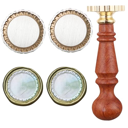 Frame Wax Seal Stamp, 3D Embossed Relief Carving Head and Wood Handle for Wax Seal Stamp Kit, Decor for Envelope Letter Wedding Invitation (F8) - color: Frame Wax Seal Stamp 8