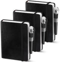 Oucaru Small Notebook 3 Pack, A6 Pocket Notebook, Mini Lined Journal - color: B-Midnight Black, style: 3 Pack