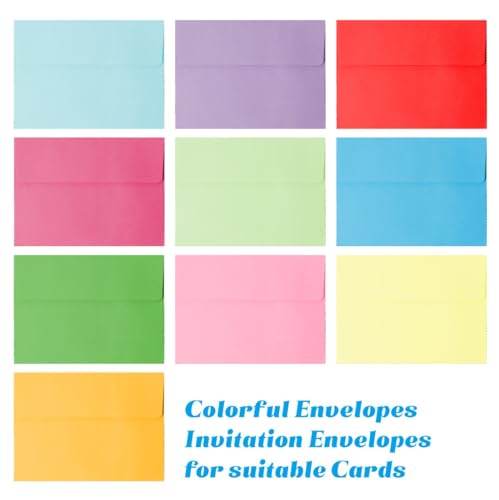 30 Pack A4 Blank Cards with Envelopes, 4x6 Colored Folded Cardstock and Matching Colored Self-Seal Envelopes, Printable Thank You Greeting Cards, for Custom Printing, Wedding, Birthday & All Occasions - color: Multicolor, size: 30 Pack A4 Cards and Envelo