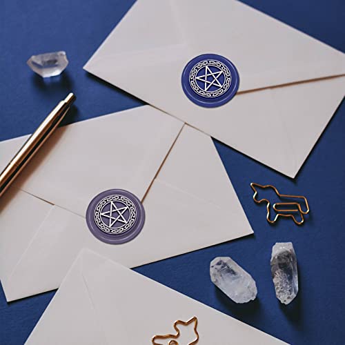 CRASPIRE Celtic Knot Wax Seal Stamp Pentagram Sealing Wax Stamps 30mm Retro Vintage Removable Brass Stamp Head with Wood Handle for Wedding Invitations Halloween Christmas Thanksgiving Gift Packing - style: celtic knot pentagram