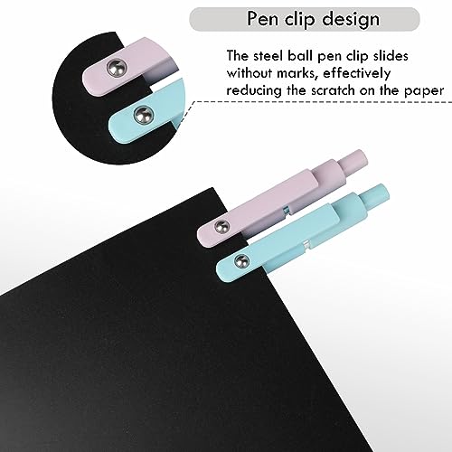 Ddaowanx Gel Pens,5 Pcs 0.5mm Retractable Quick Dry Black Ink Pens (Pack of 2) - color: 5 Pcs Gradient-Black Ink, size: 5 Count (Pack of 2)