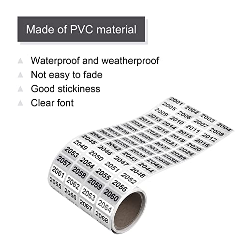 MECCANIXITY 2001 to 3000 Consecutive Number Stickers Inventory Label Black Numbers for Office Warehouse Numbering Classification - style: 2001 to 3000