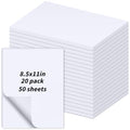 Oleitodh 20 Pack 8.5 x 11 Inch Blank Note Pads White Memo Pads - size: 8.5 x 11 inch-20Pack