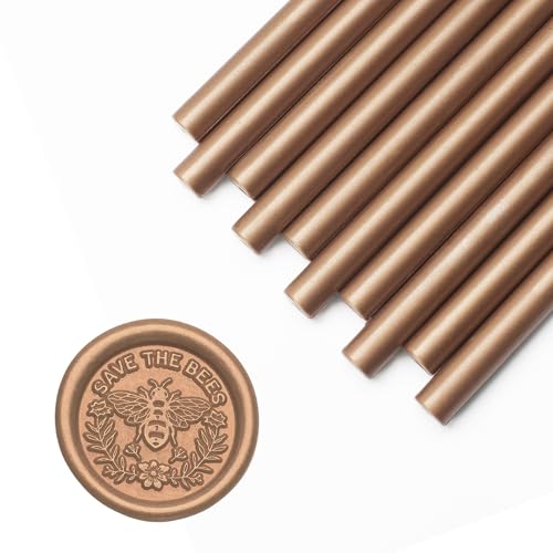 10 Pcs Antique Bronze Glue Gun Sealing Wax Sticks 0.4" Diameter - color: Antique Bronze