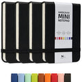 Tiny Notebook 3x4, Tear Off Small Notepad Pocket Size 4-Pack (Black) - color: Black