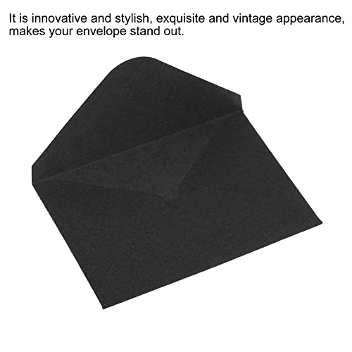 PATIKIL Mini Envelopes, 100 Pack Mini Gift Card Business Card Envelope for Greeting Weddings, Black - color: Black