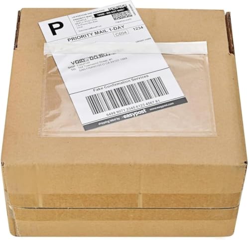 9527 Product 7.5" x 5.5" Clear Adhesive Top Loading Packing List/Shipping Label Envelopes (200 Pack) - size: 7.5" x 5.5" | 200 pack