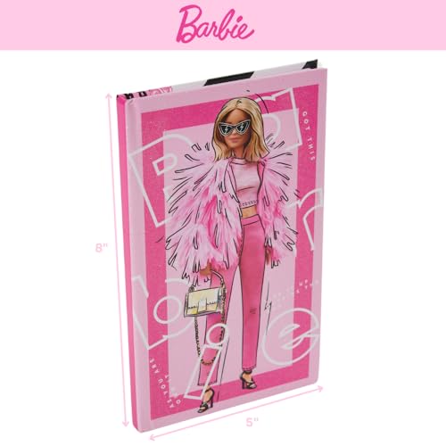 Barbie Sparkle Journal Set for Kids, Journal Kit with Stickers and Gems - style: Barbie