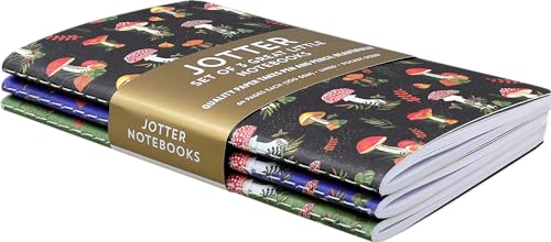 Mushrooms Jotter Notebooks (Set of 3)