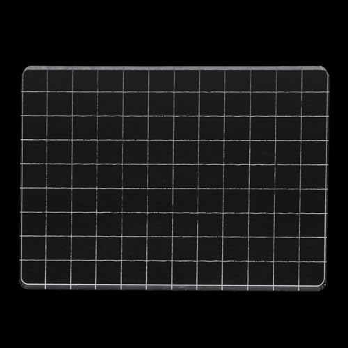 Clear Acrylic Stamp Blocks, 3.54" * 4.92" Acrylic Stamping Block Tool Clear Stamp with Grid Lines for Photography Props Scrapbooking Crafts Card Making - style: Straight 9×12CM 1pc