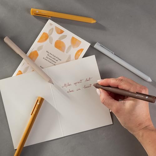 DIVERSEBEE Gel Ink Pens Assorted Colors, 0.5 mm Fine Point (Brown) | Bible Pens No Bleed Through with Cute Fine Tip, Bible Study Journaling Supplies Set, 5 Pack - color: Brown, size: 1 Count (Pack of 5)