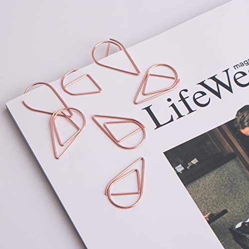 VENCINK Rose Gold Medium Paper Clips 1.3 Inch/ 33 mm, 100 Pieces - color: Rose Gold, size: Medium (1.3 Inch)