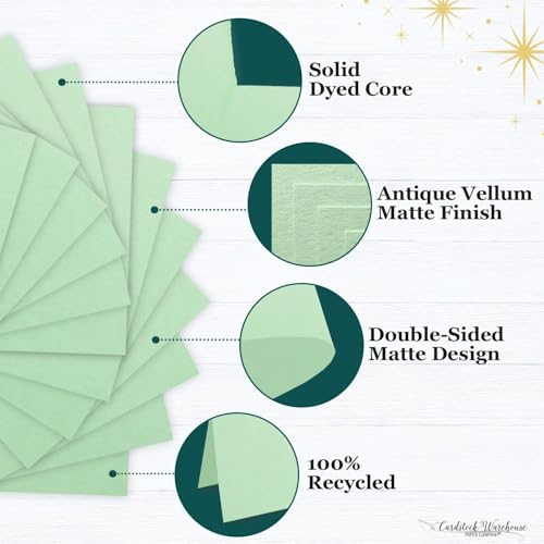 Cardstock Warehouse Pop-Tone Spearmint Green Cardstock Paper – 25 Sheets, 12 x 12" - 100 lb / 270 GSM Premium Green Card Stock for Die-cutting, Crafts, Scrapbooking, Card Making and DIY Projects - color: Spearmint Green