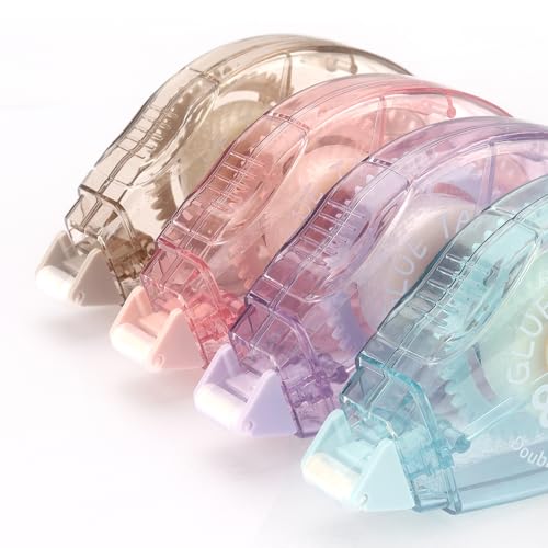 Tamaki 4 Pack Scrapbook Tape, Double Sided Tape Roller, Photo Tape