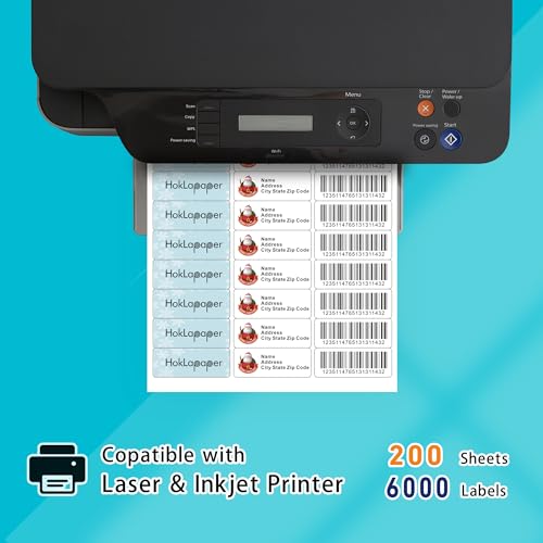 1"x2-5/8"Mailing Address Labels, 6000 Sticker Labels(200 Sheets) - size: 1"x2-5/8" Labels (200 Sheets)