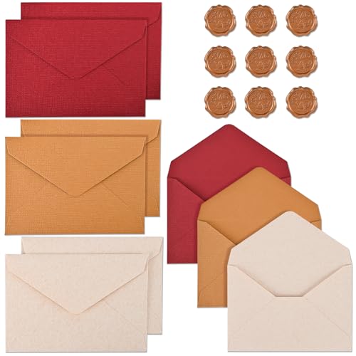 BAYTORY 18Pcs 4 x 6 Greeting Card Envelopes Set, Vintage Envelope - color: Multicolor
