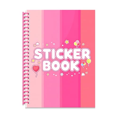 B5 Reusable Sticker Collecting Book Blank Sticker Album (Style B Pink) - color: Style B Pink