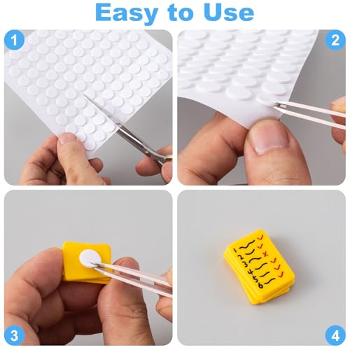 Joez Wonderful 4 Sheets Foam Adhesive Squares, 4 Sizes, White - style: 4 Sheets (6mm+12mm, 8mm+10mm)