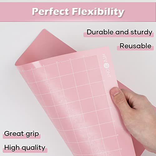 HTVRONT Fabric Grip Cutting Mat 12x12, 2 Pack, Quilting & Crafting - color: Pink, size: 12X12in