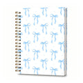 JYYDADIXX Spiral Journal Notebook, Cute Hardcover Lined Notebook for Work & Note Taking, Funny College Ruled A5 Notebooks 60 Pages for Women Men Luxury Blue Bowties