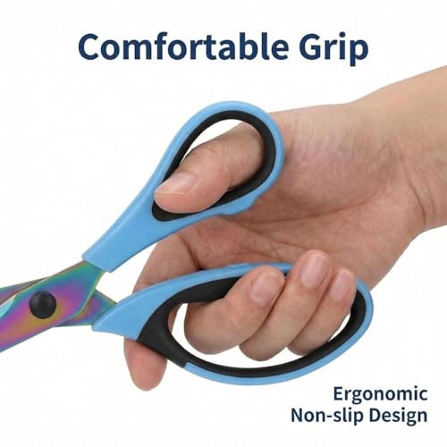 Craft Scissors All Purpose Heavy-duty,3 Pack, Blue Black - color: Blue Black