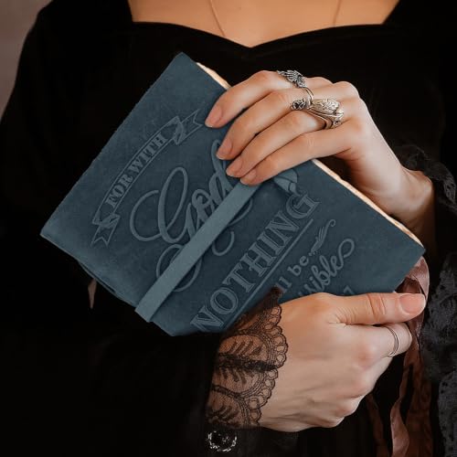 LEATHER VILLAGE Mens Prayer Journal, Navy Blue 7x5. - color: Blue, size: 7 inches X 5 inches