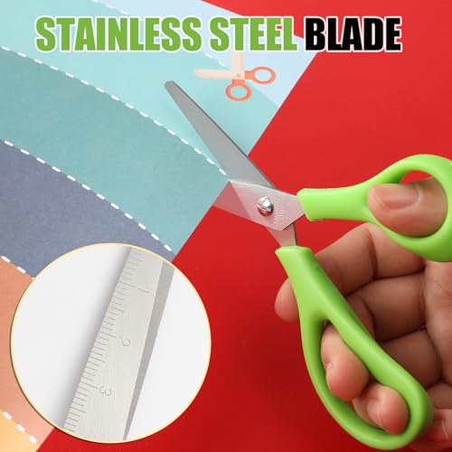 BURVAGY 36 Pack 5.5" Kids Scissors Safety Small Child Scissors for School - color: 36 Pack