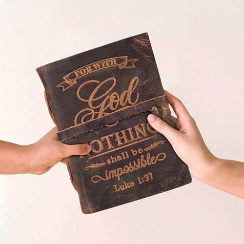 LEATHER VILLAGE Prayer Journal, Distressed Brown 10x7. - color: Distressed Brown, size: 10 inches X 7 inches