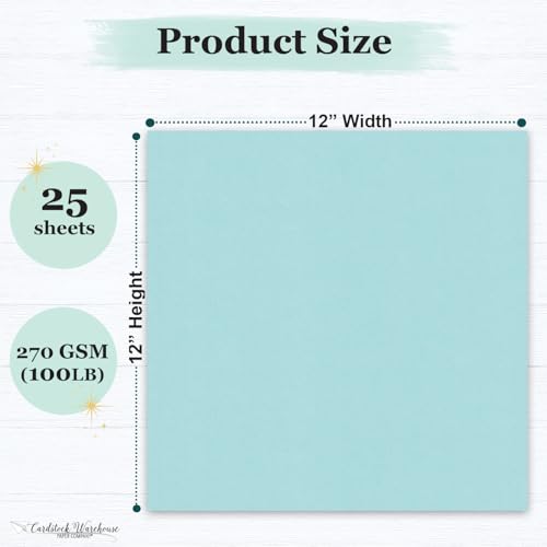 Cardstock Warehouse Pop-Tone Berrylicious Blue Cardstock Paper – 25 Sheets, 12 x 12" - 100lb / 270 GSM Premium Blue Card Stock for Die-cutting, Crafts, Scrapbooking, Card Making and DIY Projects - color: Berrylicious Blue