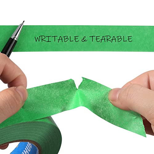 Green Painters Tape,1 inch x 60 Yards x 5 Rolls(300 Yards Total) - color: Green