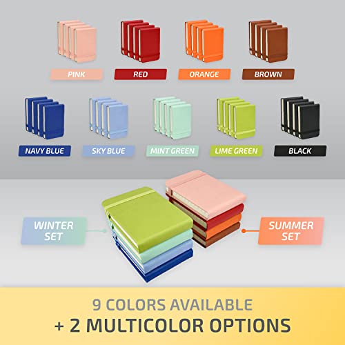 Tiny Notebook 3x4, Tear Off Small Notepad Pocket Size 4-Pack (Multicolored) - color: Summer Colors